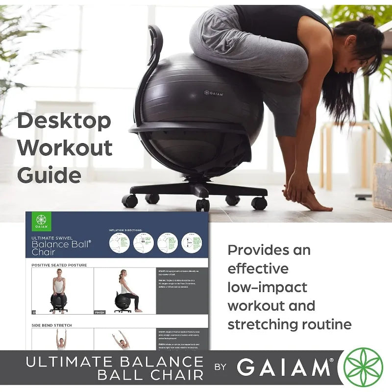 Ultimate Balance Ball Chair (Standard or Swivel Base Option)