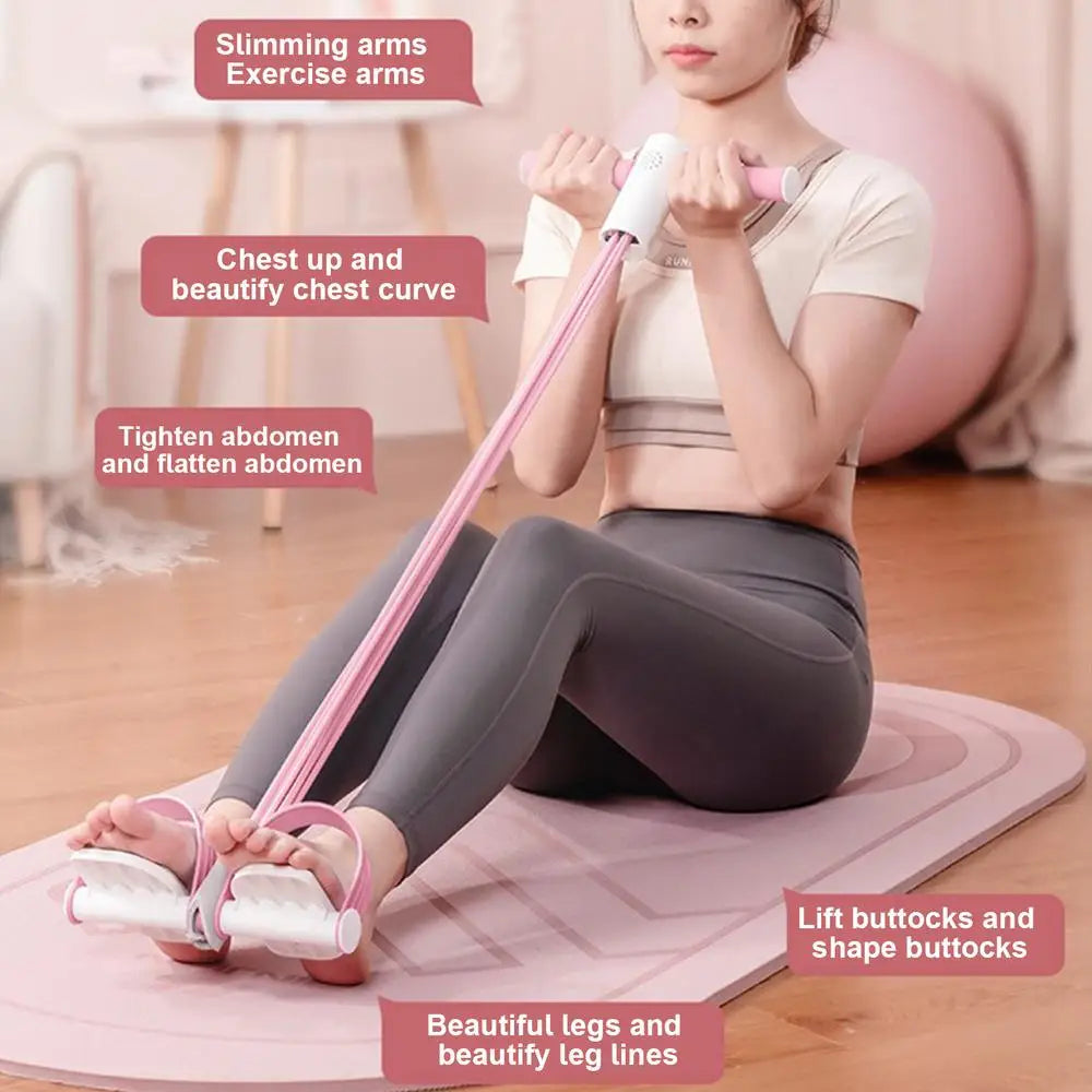 Foot Pedal Resistance Band Sit-up Exercise