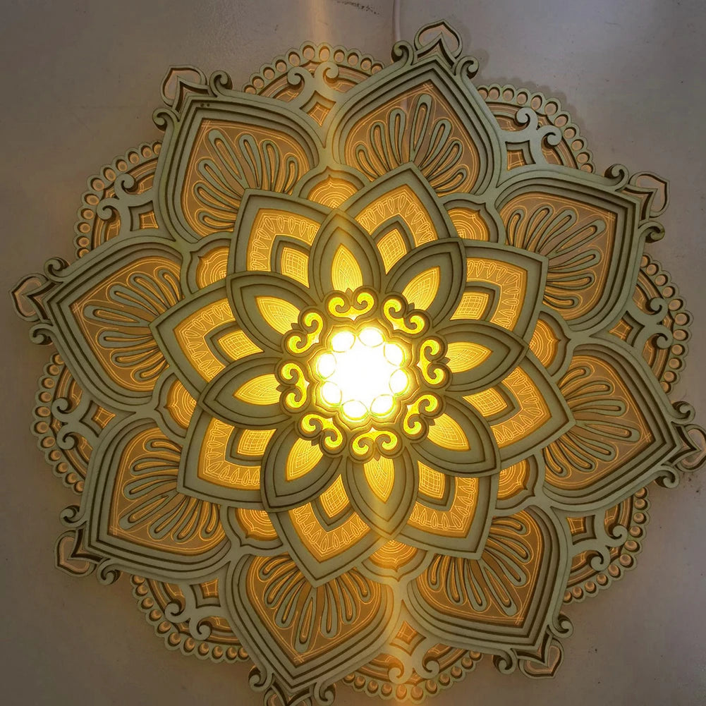 LED Hanging  Mandala Yoga Light