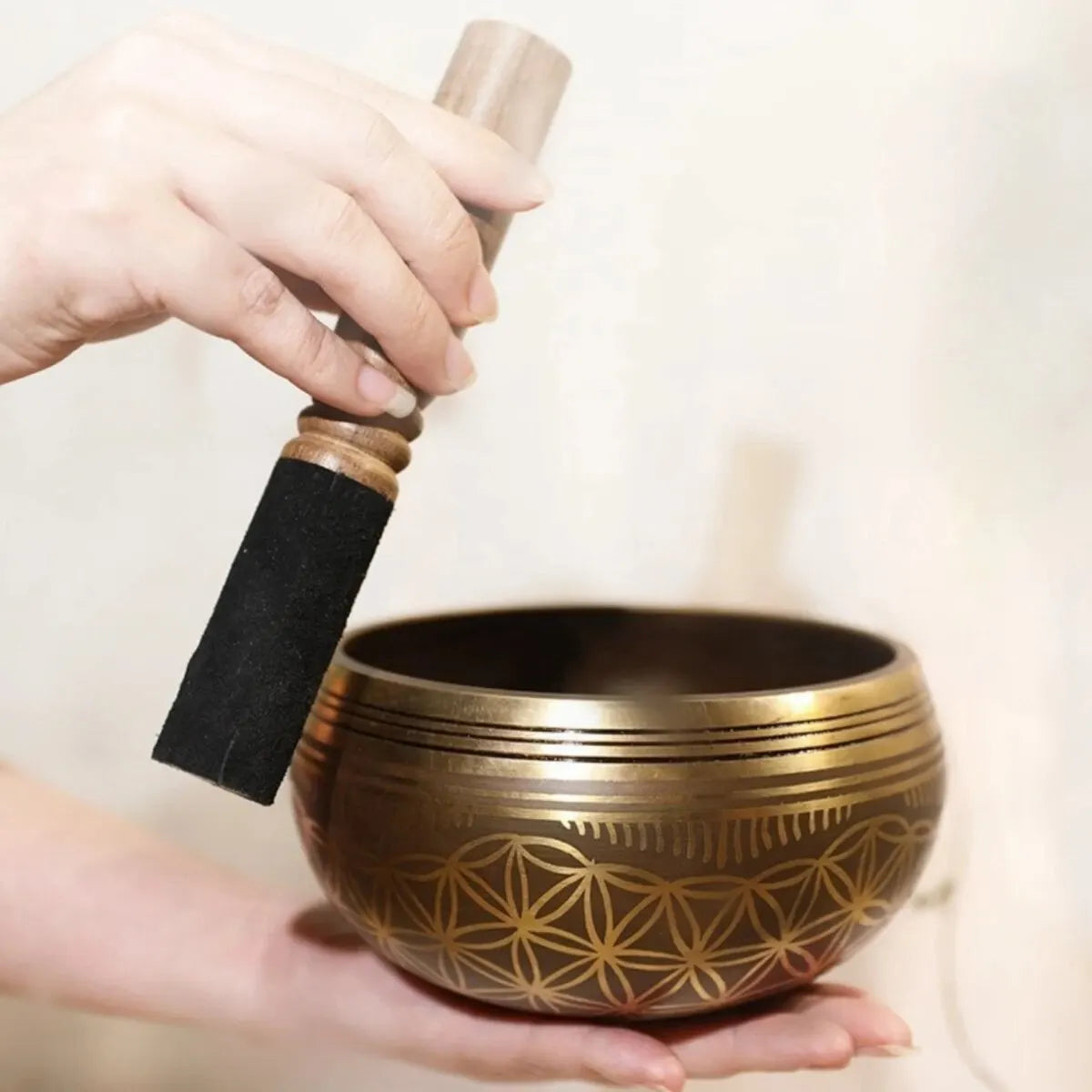 Flower of Life Tibetan Singing Bowl Set