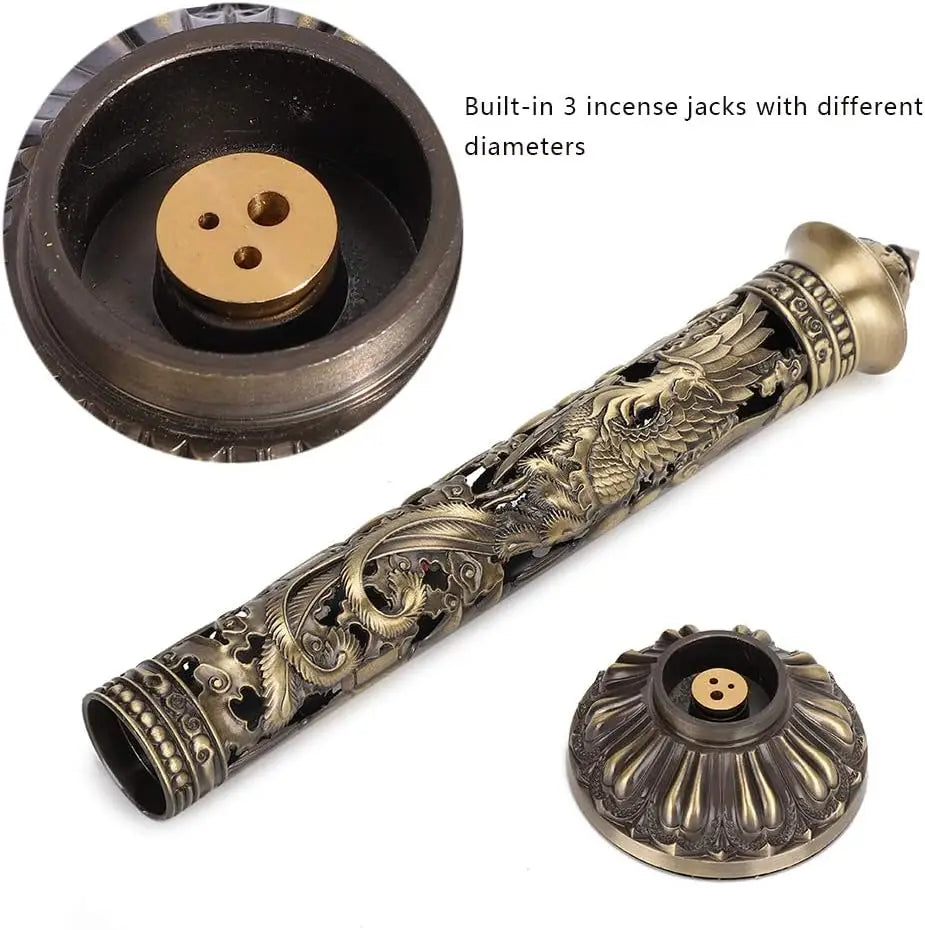 Incense Stick Burner Bronze Tone