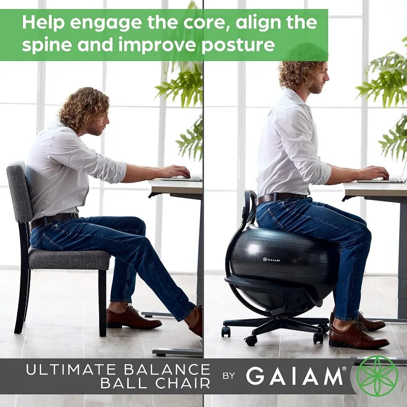 Ultimate Balance Ball Chair (Standard or Swivel Base Option)