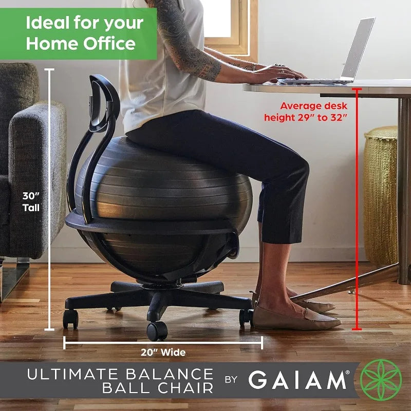 Ultimate Balance Ball Chair (Standard or Swivel Base Option)