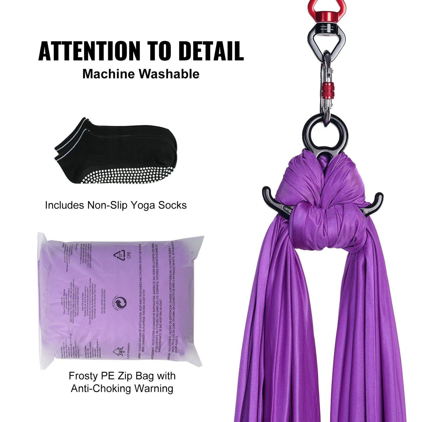 Aerial Yoga Hammock & Swing Yoga Starter Kit