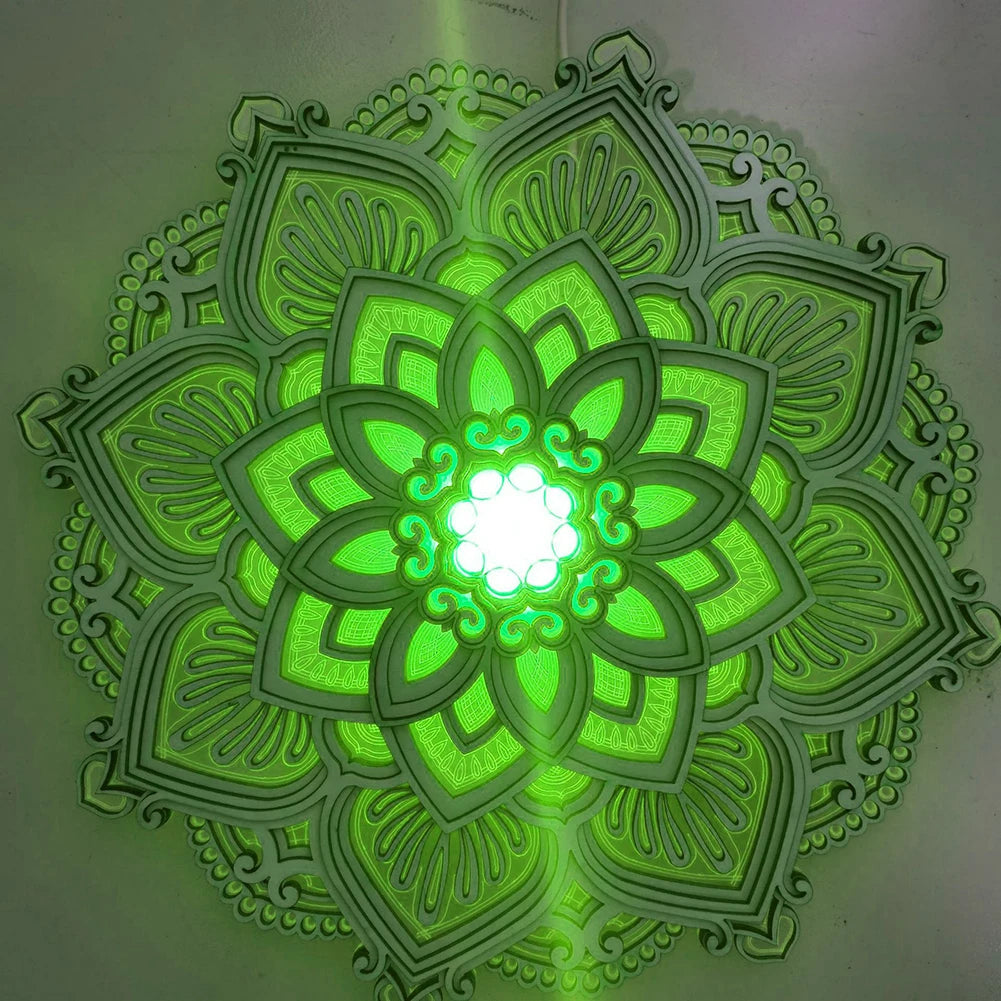 LED Hanging  Mandala Yoga Light